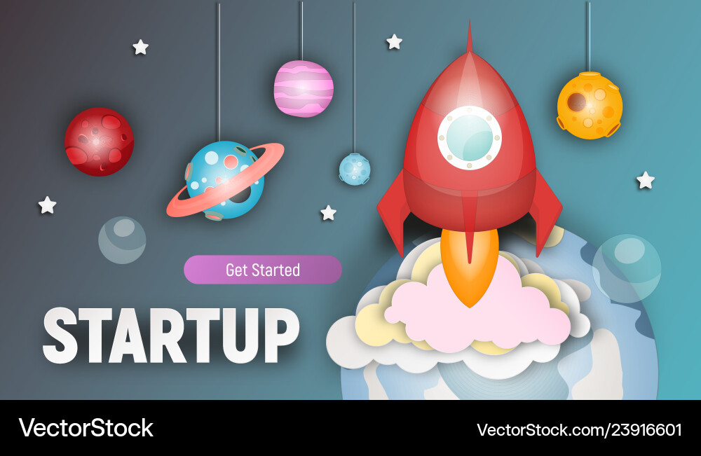Startup concept Royalty Free Vector Image - VectorStock