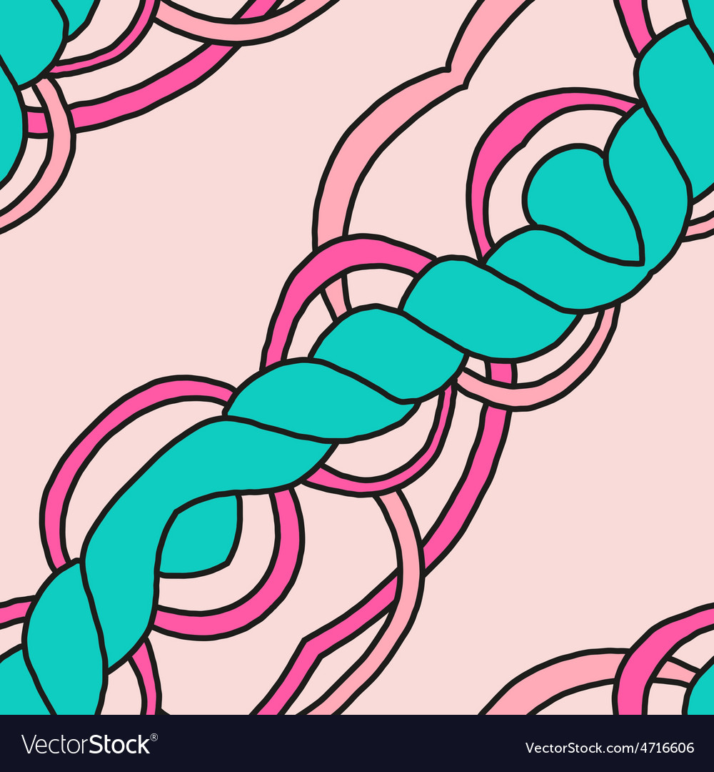 Abstract seamless pattern with ropes