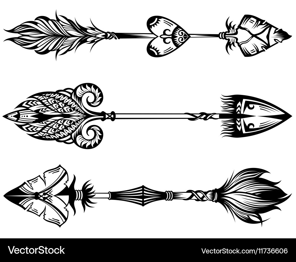 Arrow set Royalty Free Vector Image - VectorStock