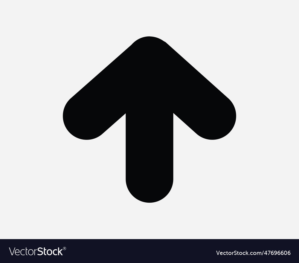Arrow up icon upload direction navigation north vector image Arrow up icon upload direction navigation north