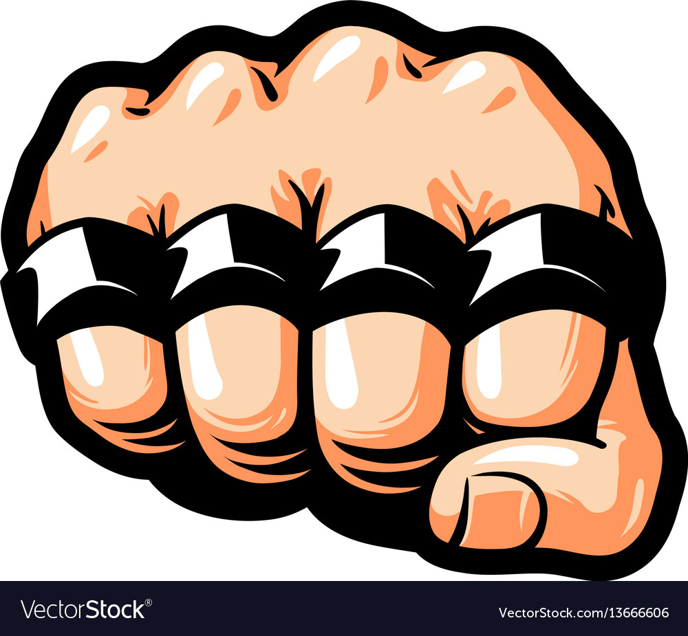 Brass Knuckles Sign Stock Illustration - Download Image Now - Brass Knuckle,  Vector, Hand - iStock