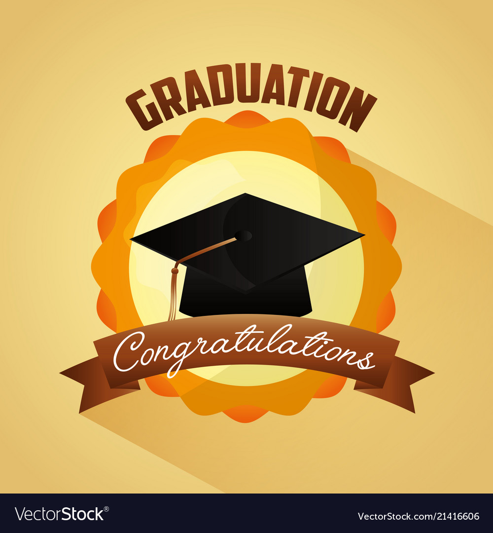 Graduation Card You Did It Congratulations Graduate With Cap And 