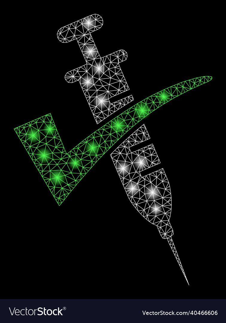Constellation triangular network mesh vaccine vector image Constellation triangular network mesh vaccine