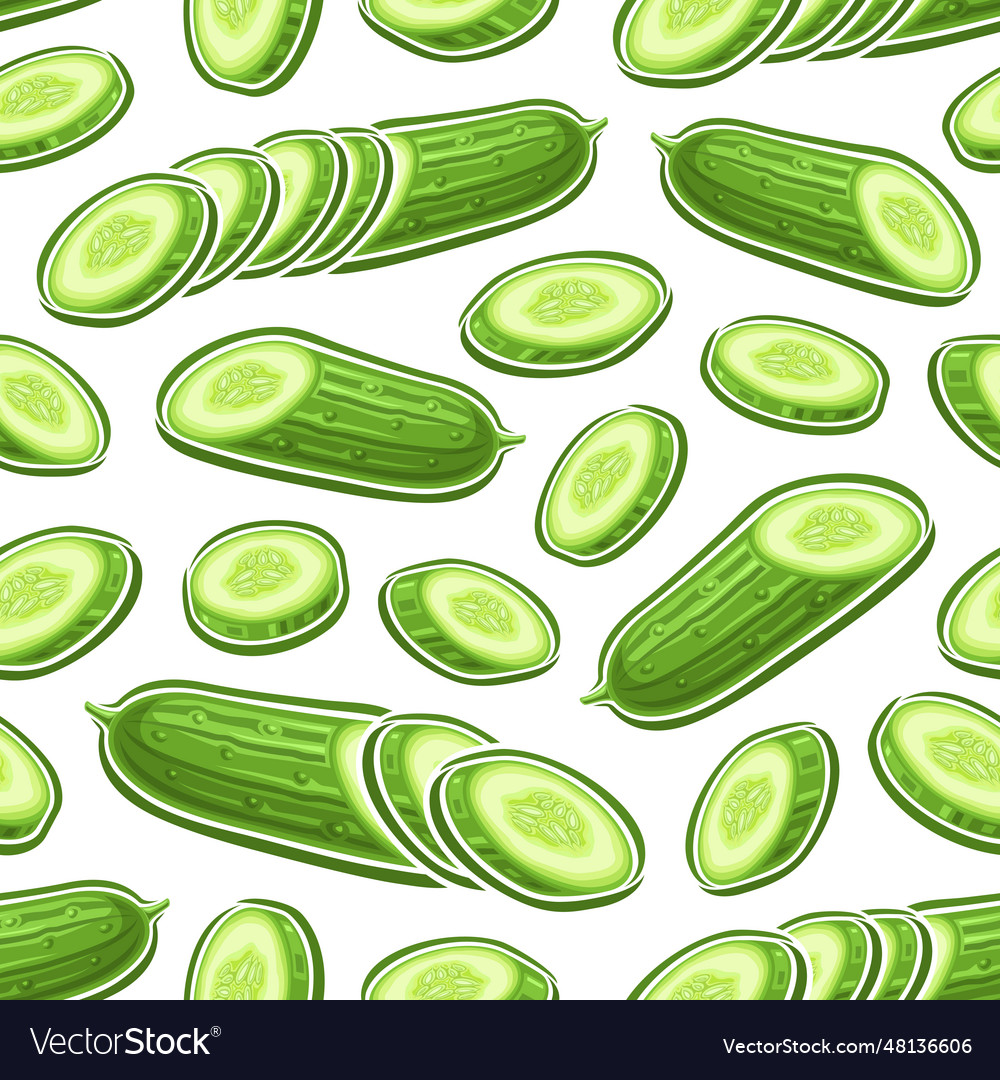 Cucumber seamless pattern