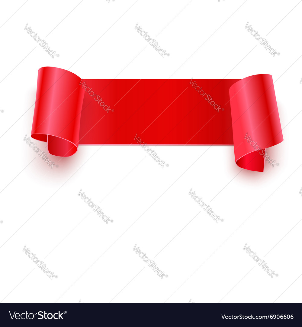Curved banner on white Royalty Free Vector Image