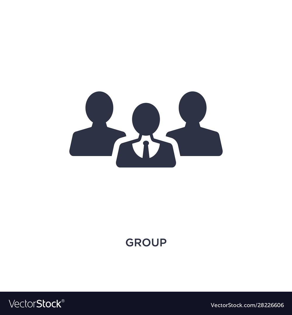 Group icon on white background simple element vector image Group icon on white background simple element