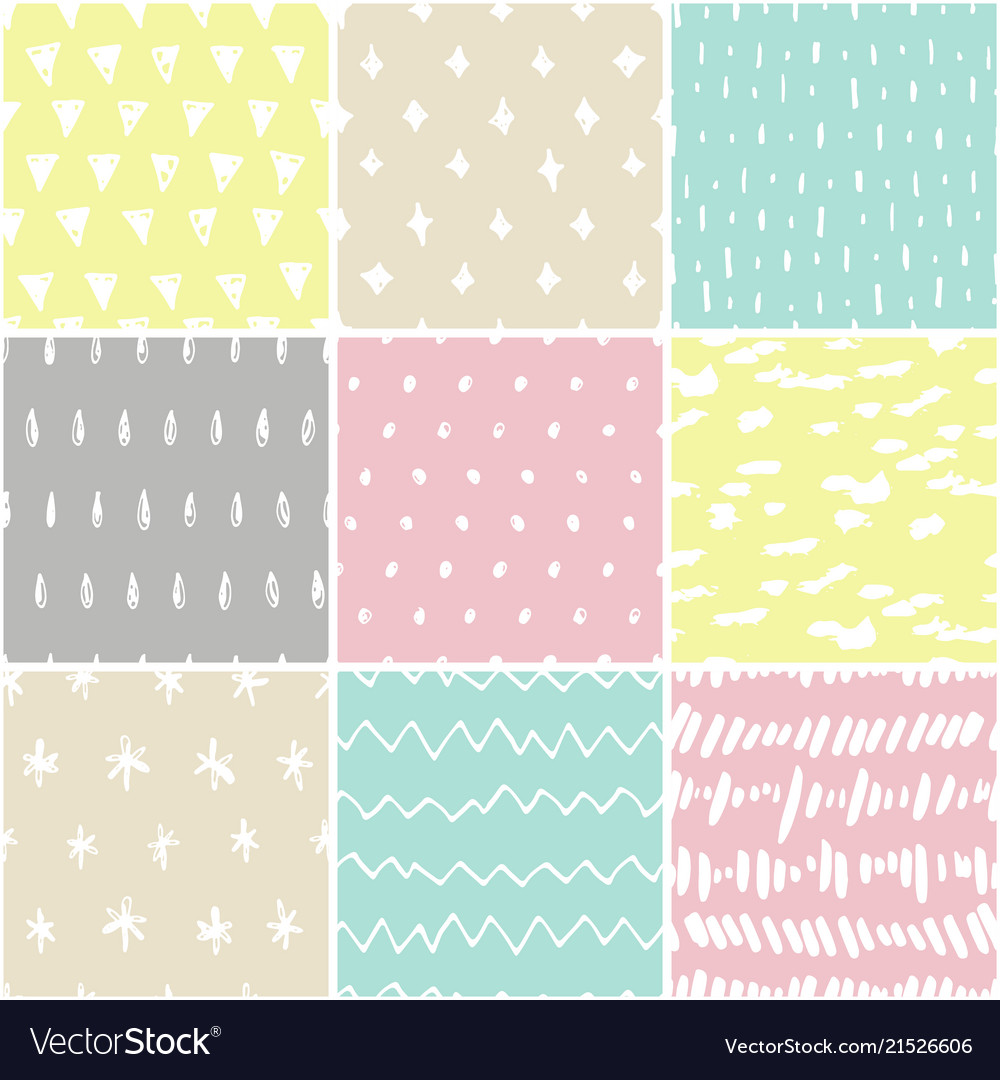 Handdrawn pattern set