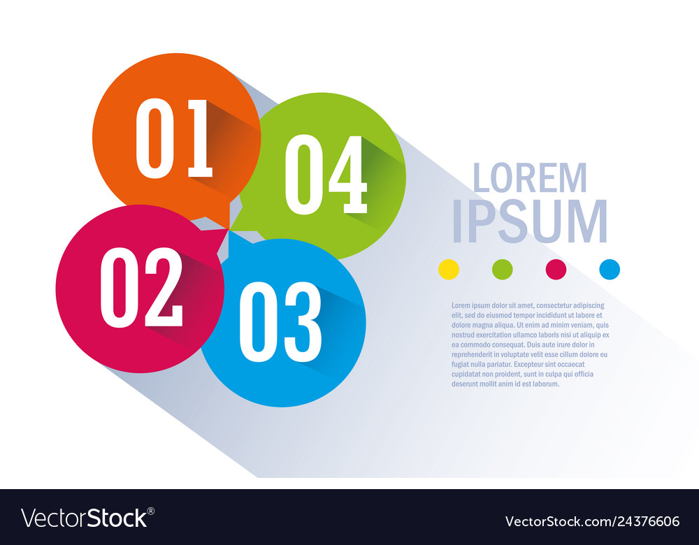 Infographic with numbers and icons