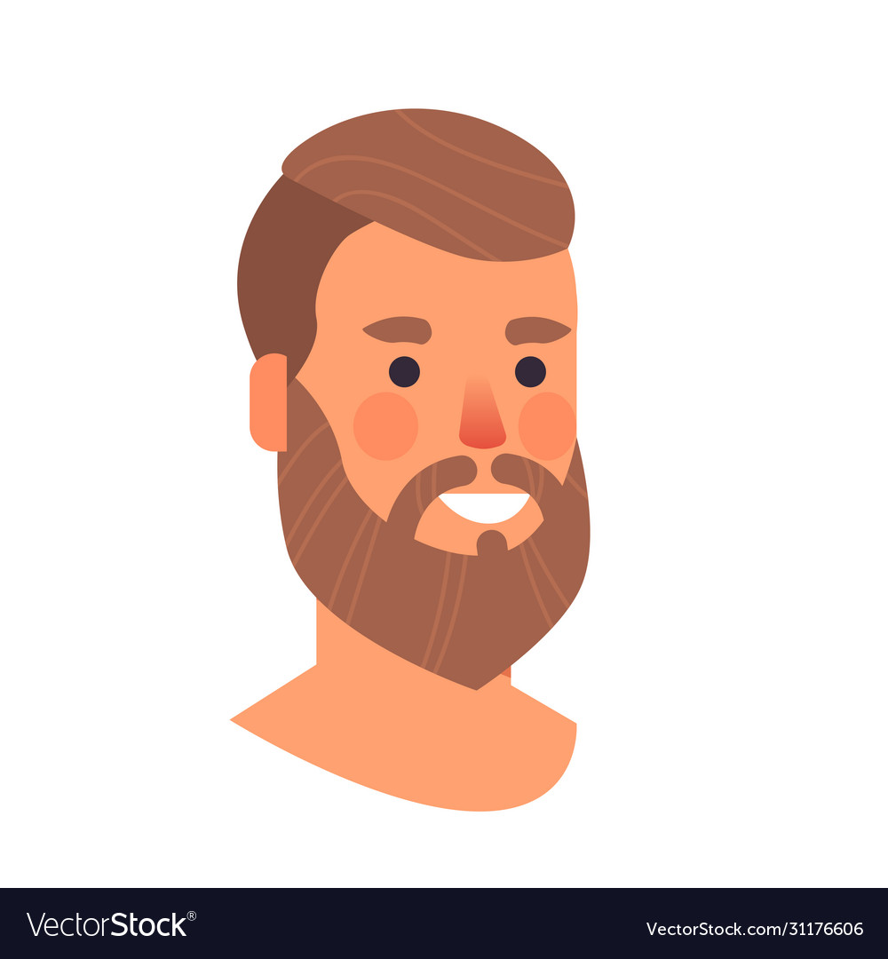 Man head avatar beautiful human face male cartoon Vector Image