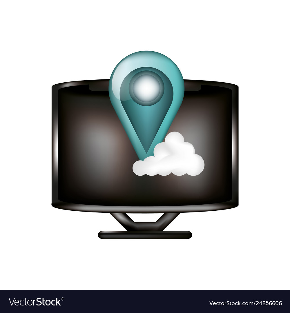 Monitor with cloud computing and pin location