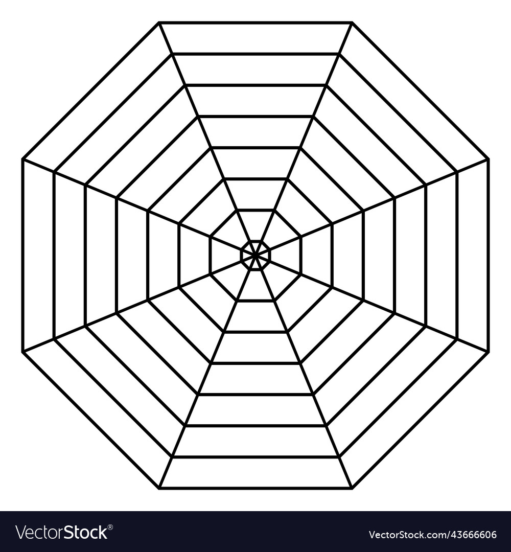 Octagon 8 spider grid pattern radar template 8s