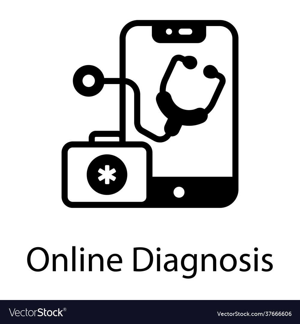 Online diagnosis Royalty Free Vector Image - VectorStock
