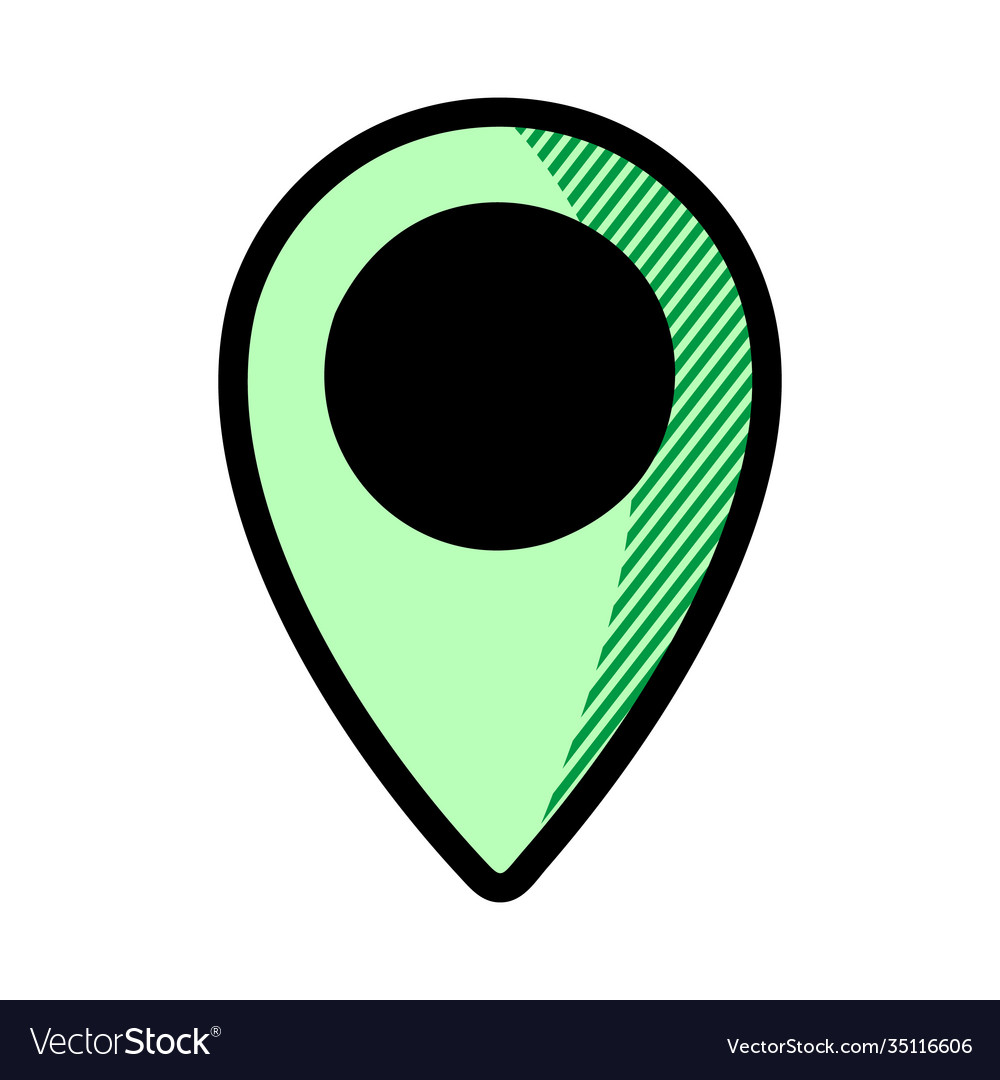 Pin drop icon point icon geolocation sign Vector Image