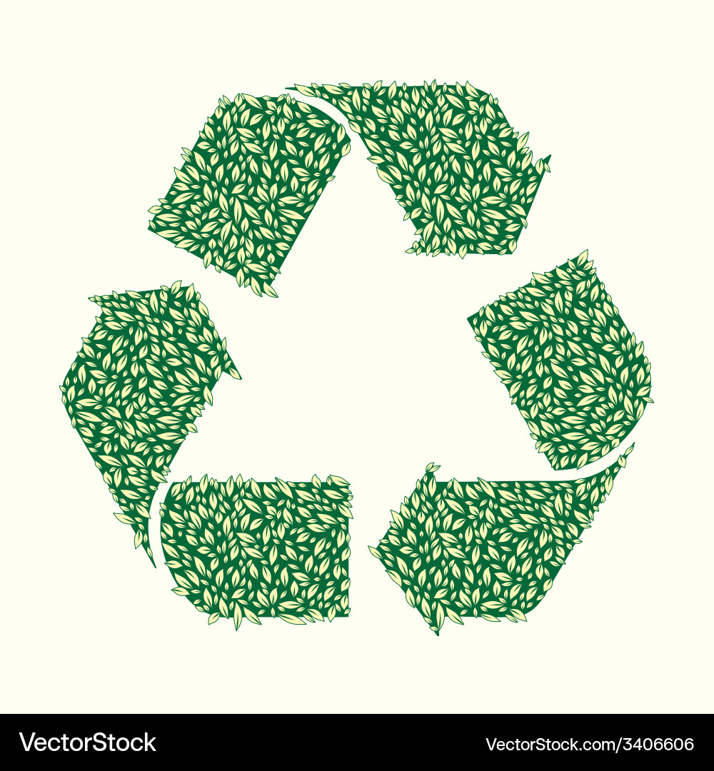 Recycle leaf Royalty Free Vector Image - VectorStock