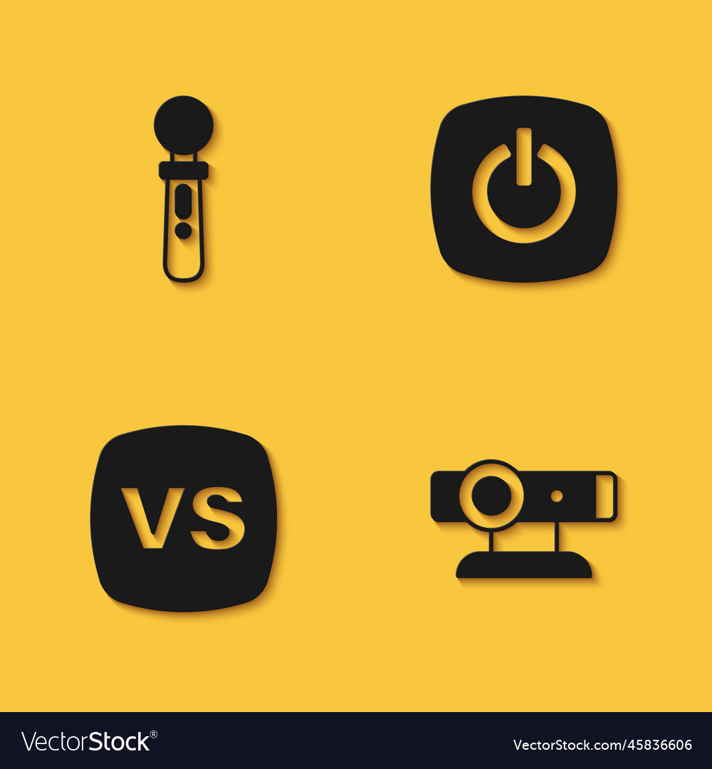 Set vr controller game web camera vs versus Vector Image Set vr controller game web camera vs versus
