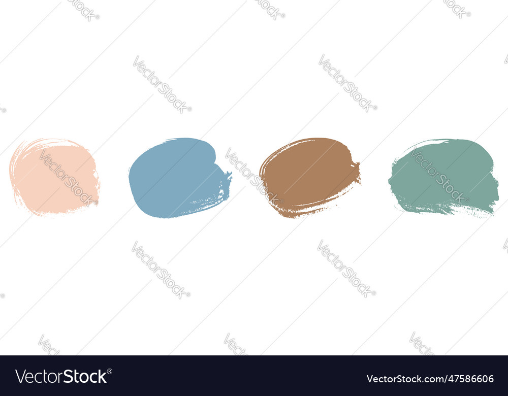 Stroke in circle shape collection color vector image Stroke in circle shape collection color