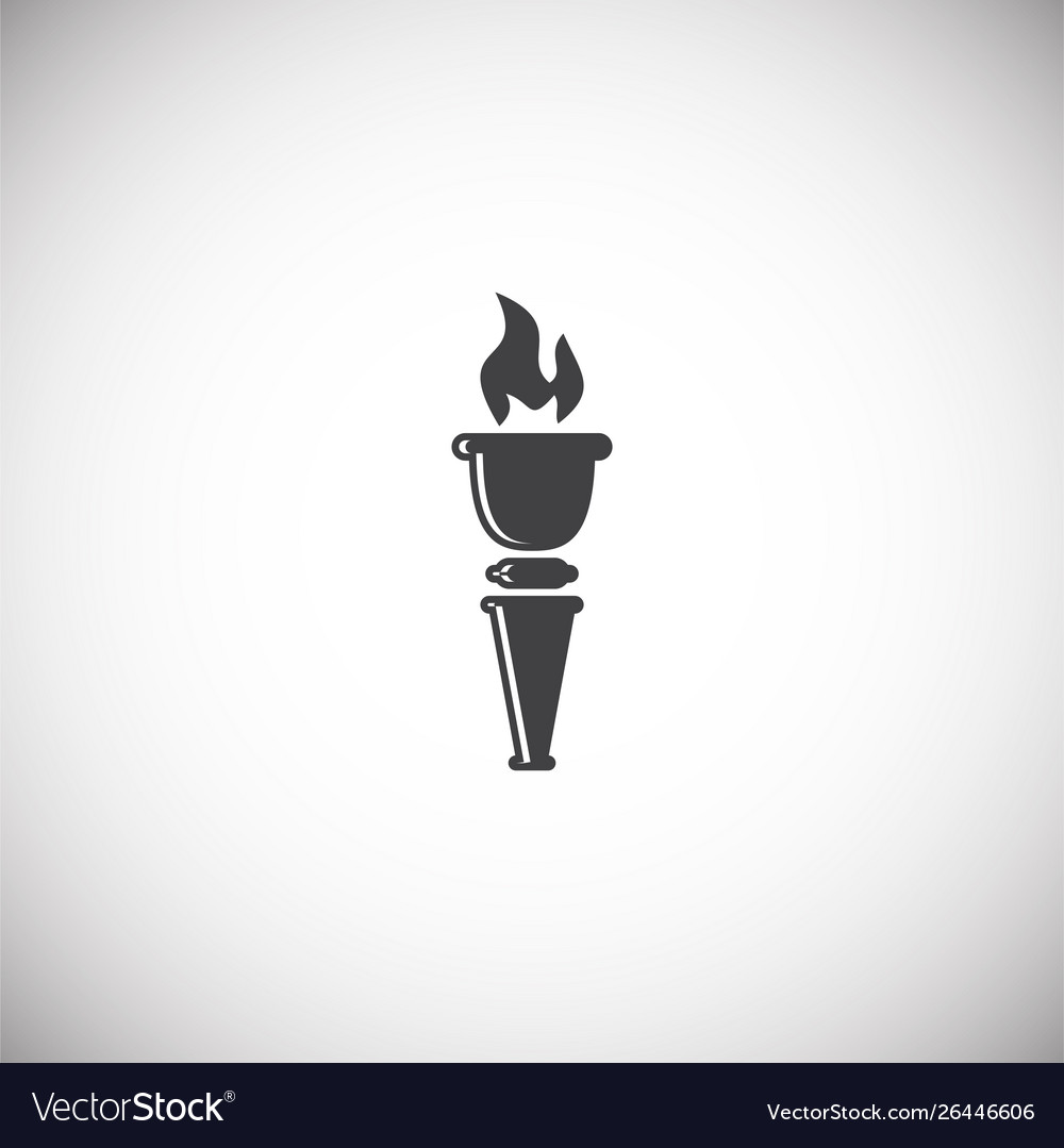 Torch icon on background for graphic and web vector image Torch icon on background for graphic and web