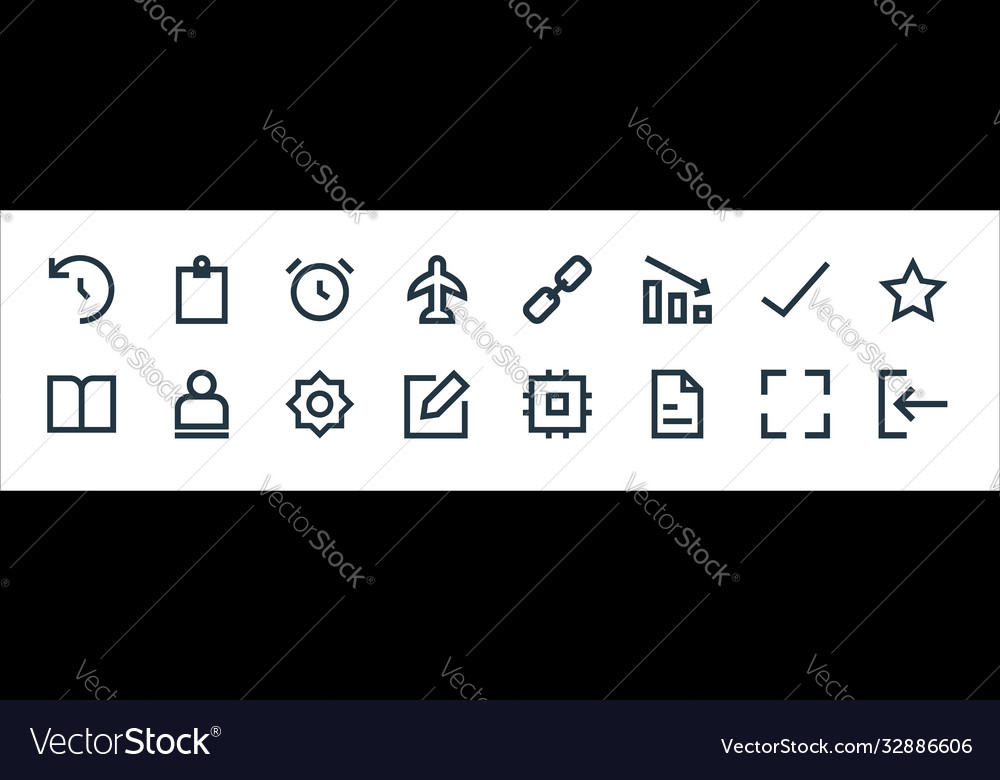User interface line icons linear set quality