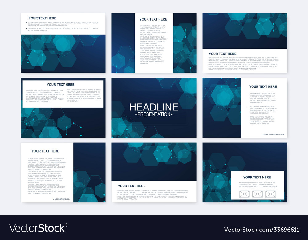 Big set templates for presentation Royalty Free Vector Image