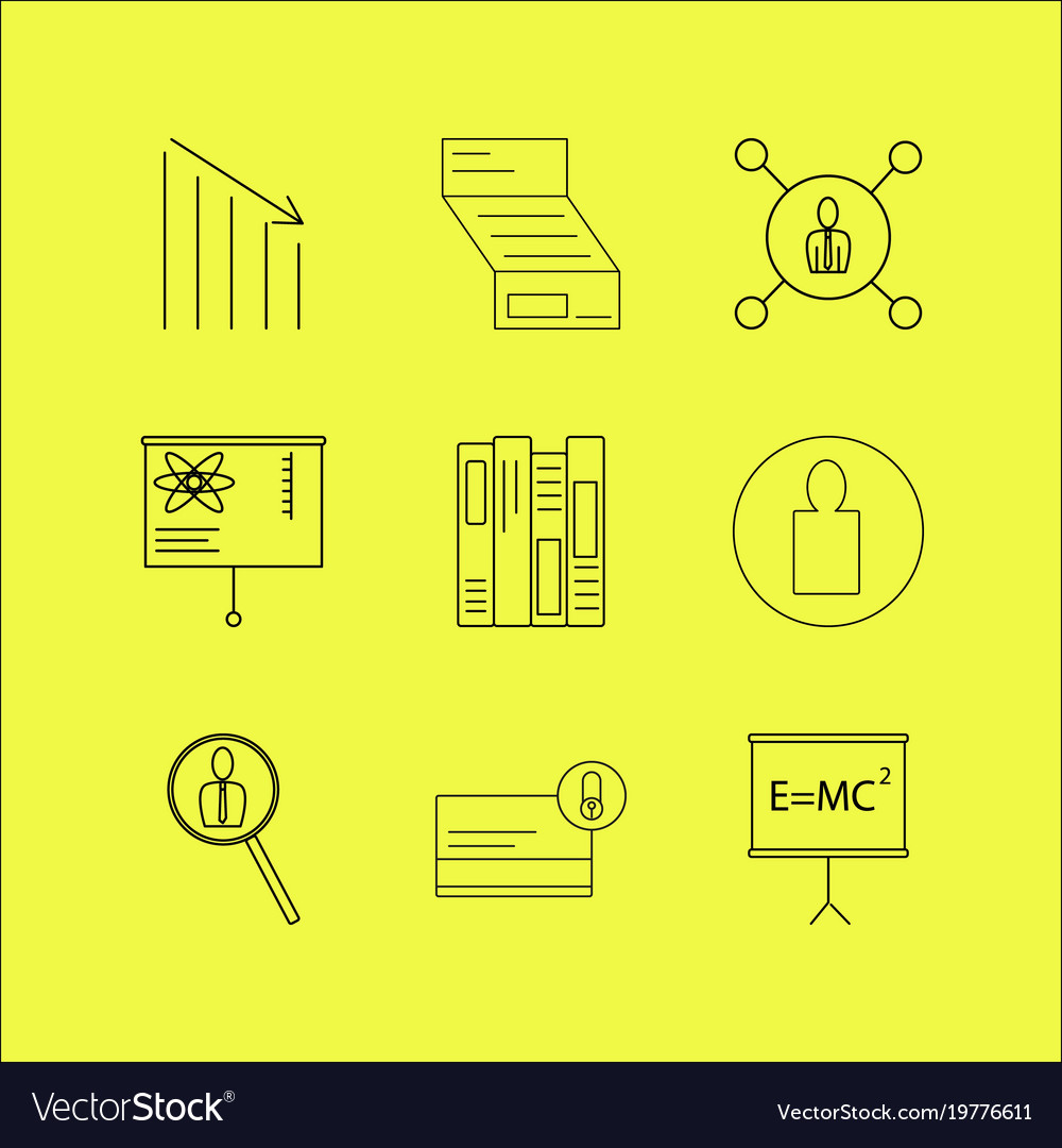 Business linear icon set simple outline icons