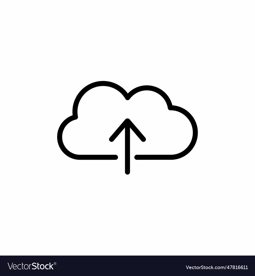 Cloud upload icon vector image Cloud upload icon