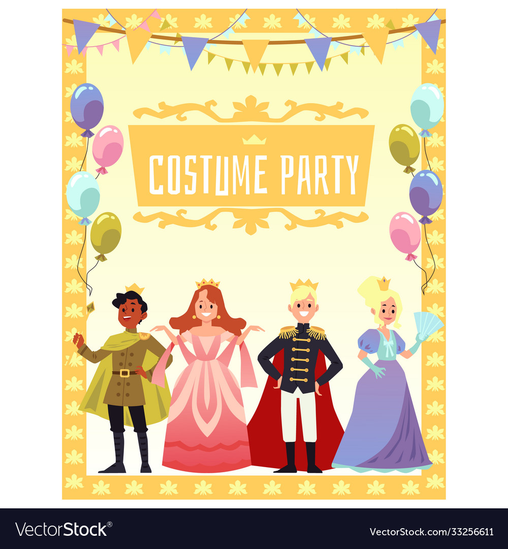 Costume party invitation banner background