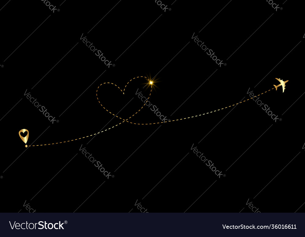 Flying Airplane with Heart Loop