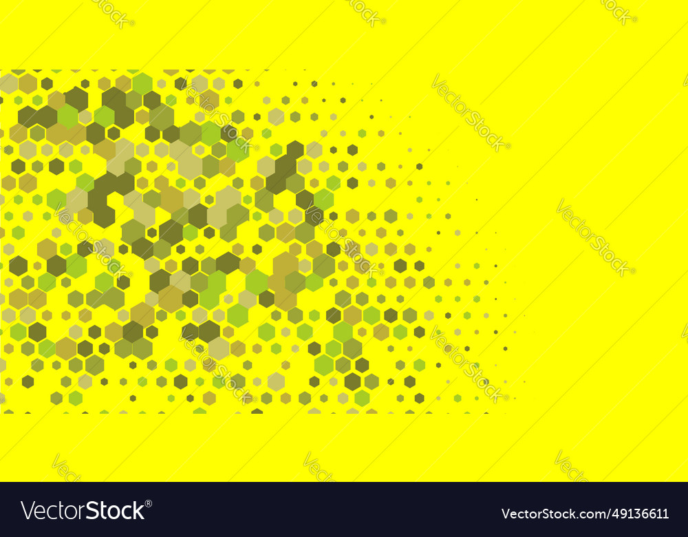 Geometric multi size hexagon with color