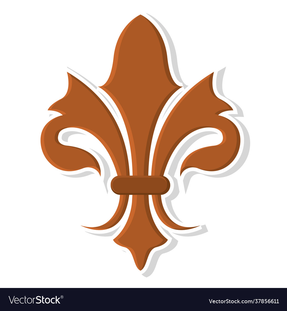 Isolated fleur de lis icon