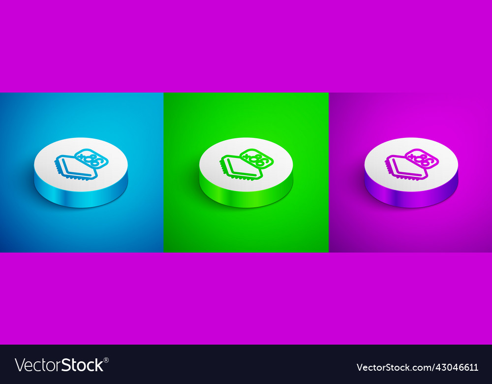 Isometrischer Zeilenrechnerprozessor vector image Isometrischer Zeilenrechnerprozessor