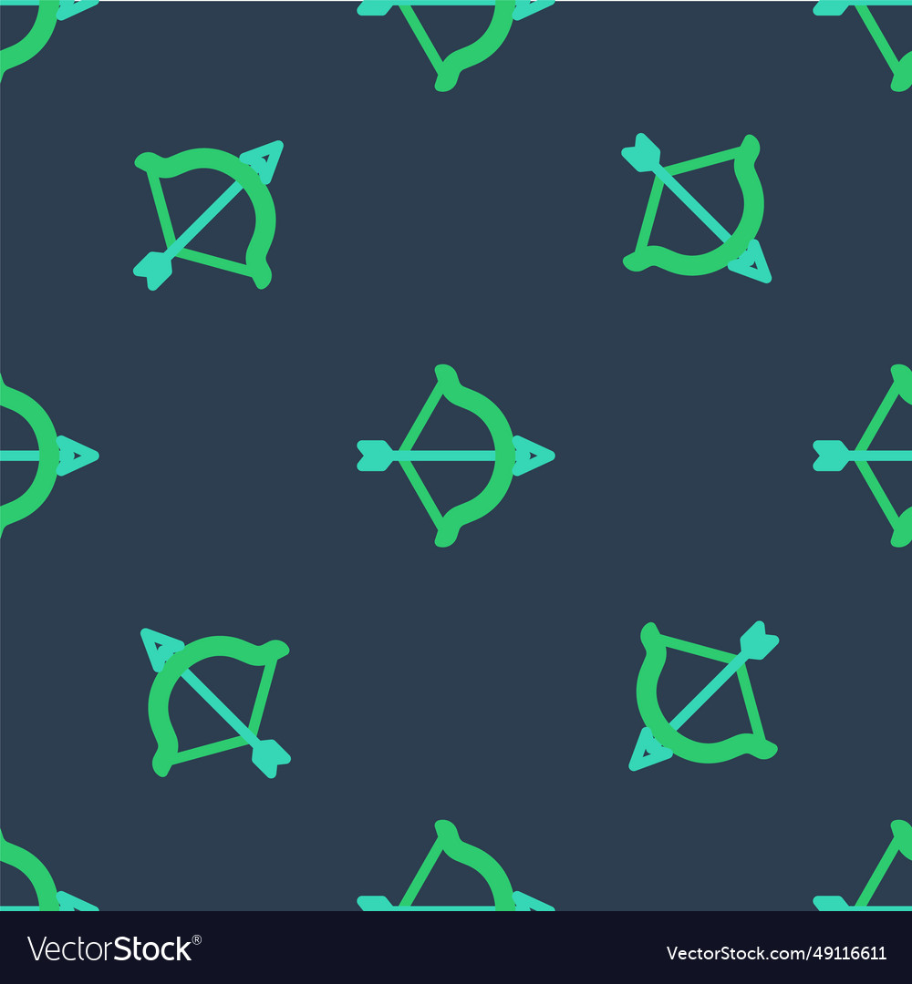 Line bow and arrow icon isolated seamless pattern Vector Image Line bow and arrow icon isolated seamless pattern