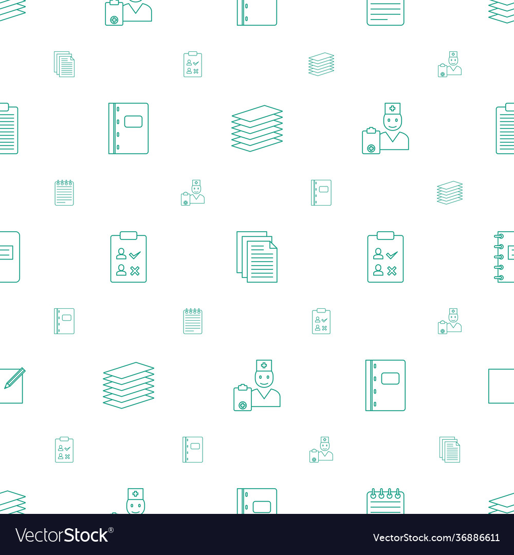 Notepad icons pattern seamless white background