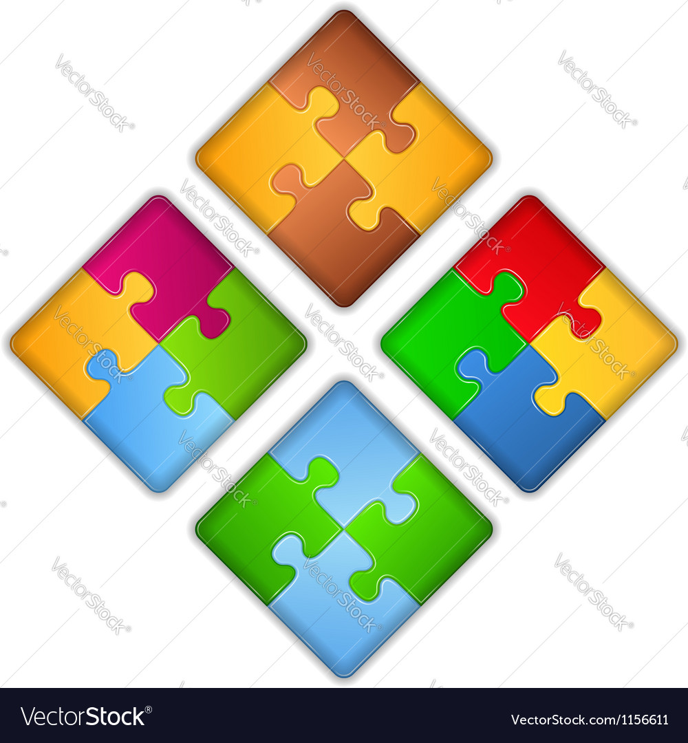 Puzzle Squares Royalty Free Vector Image VectorStock