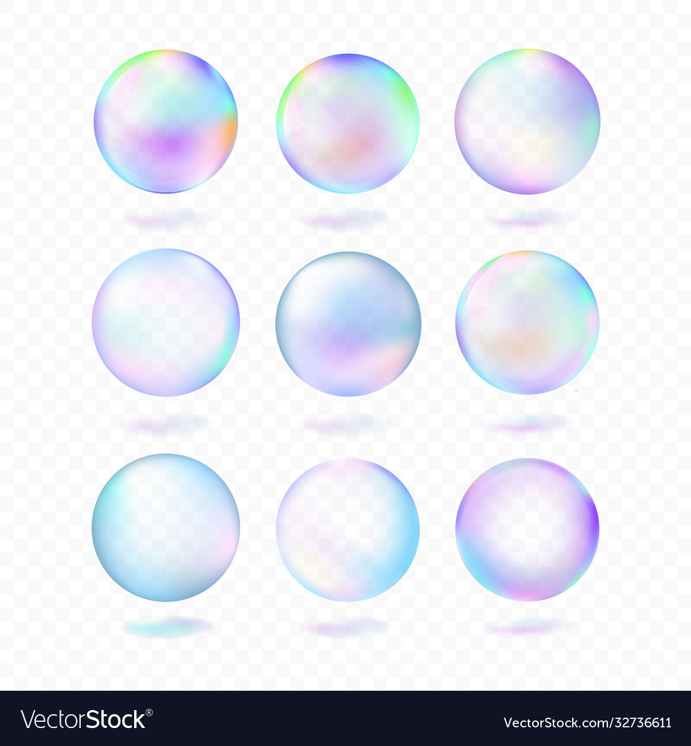 Realistic soap bubble isolated