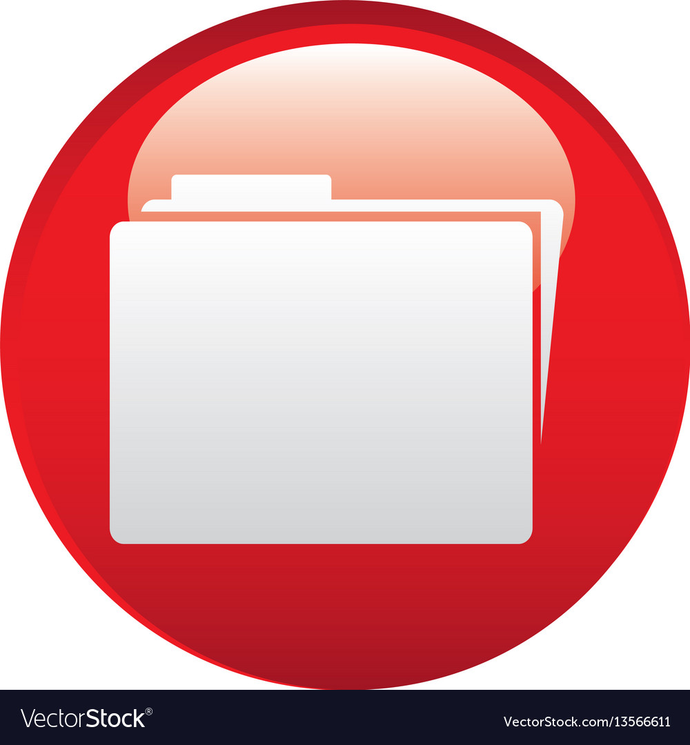 Red file emblem icon Royalty Free Vector Image