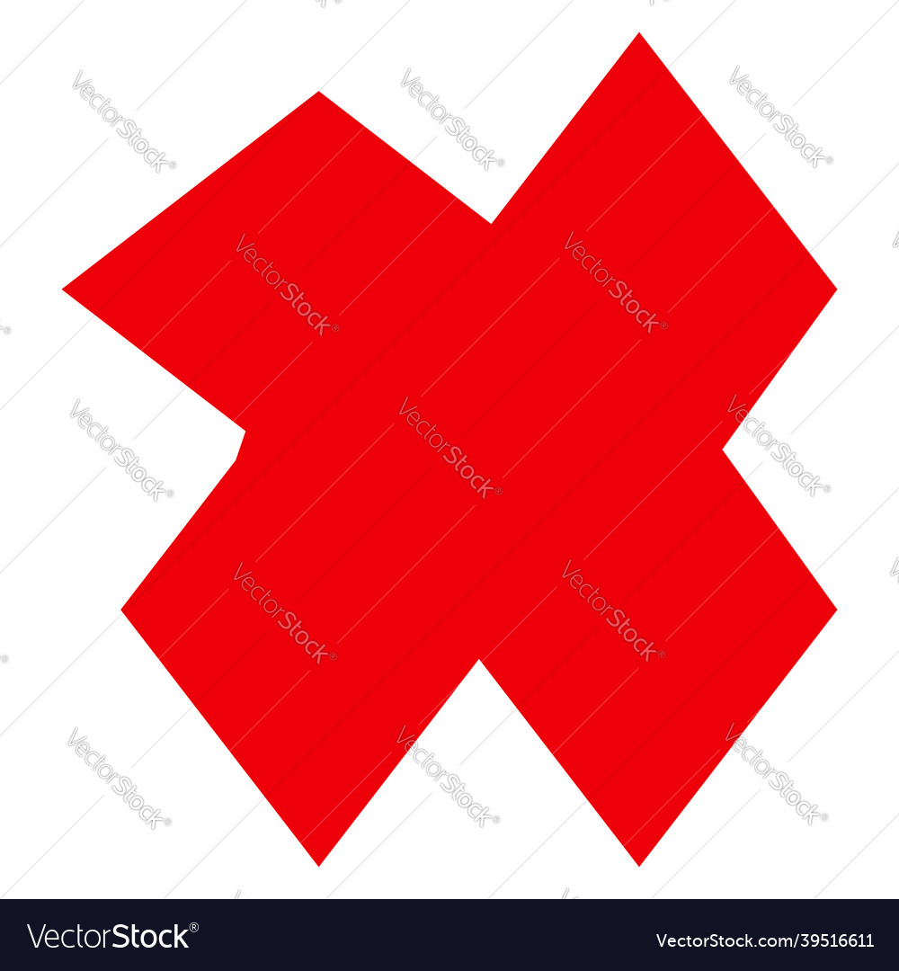 Red x as restriction prohibition forbid failure