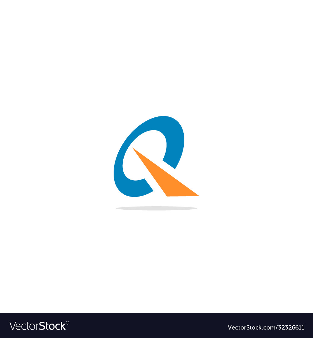 Round q initial company logo Royalty Free Vector Image