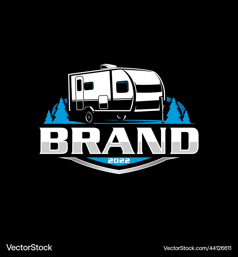 Rv vehicle storage logo logo Royalty Free Vector Image