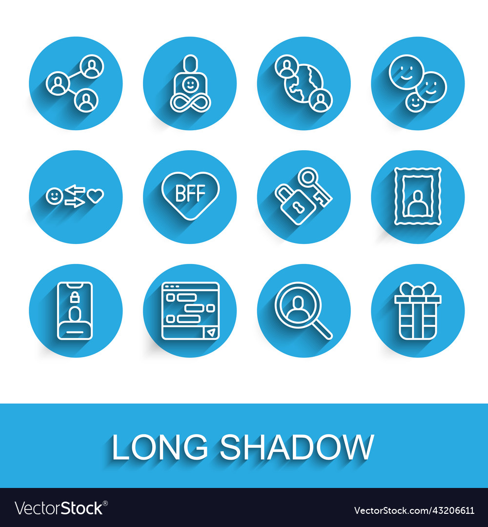 Set line incoming call on mobile chat messages vector image Set line incoming call on mobile chat messages