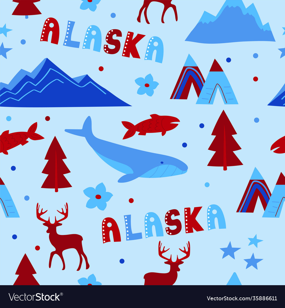 Usa collection alaska Royalty Free Vector Image