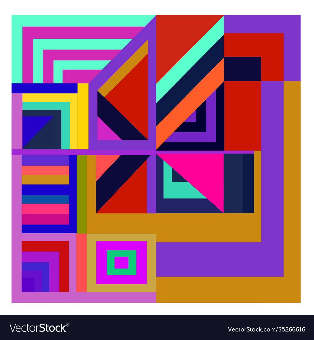 Colorful geometric and curve background pattern