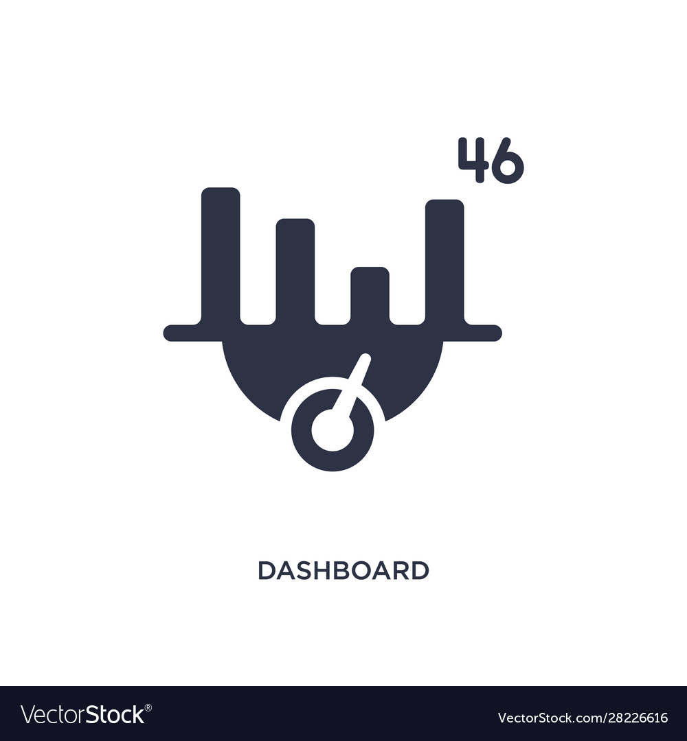 Dashboard icon on white background simple element