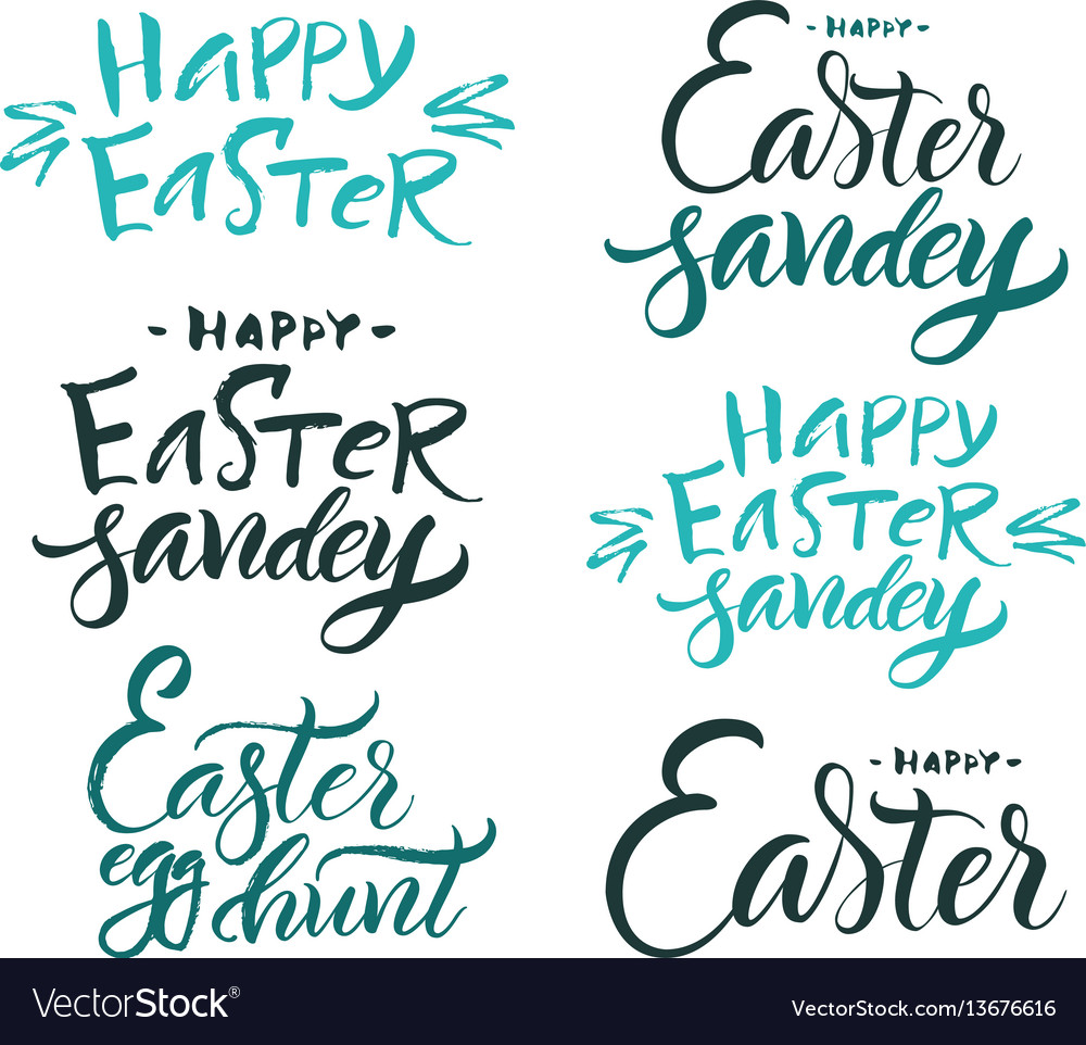 Lettering brush calligraphy Vector Image Lettering brush calligraphy
