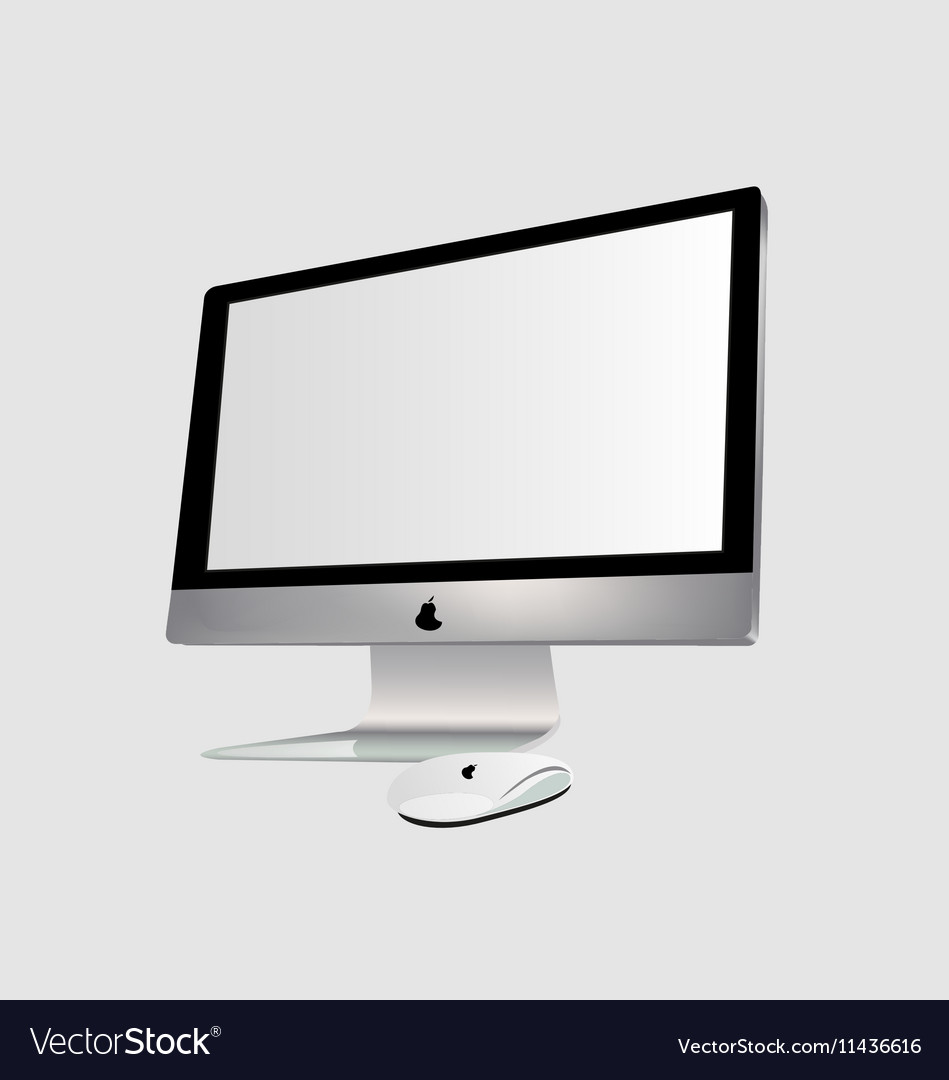 Modern Computer Monitor and Mouse