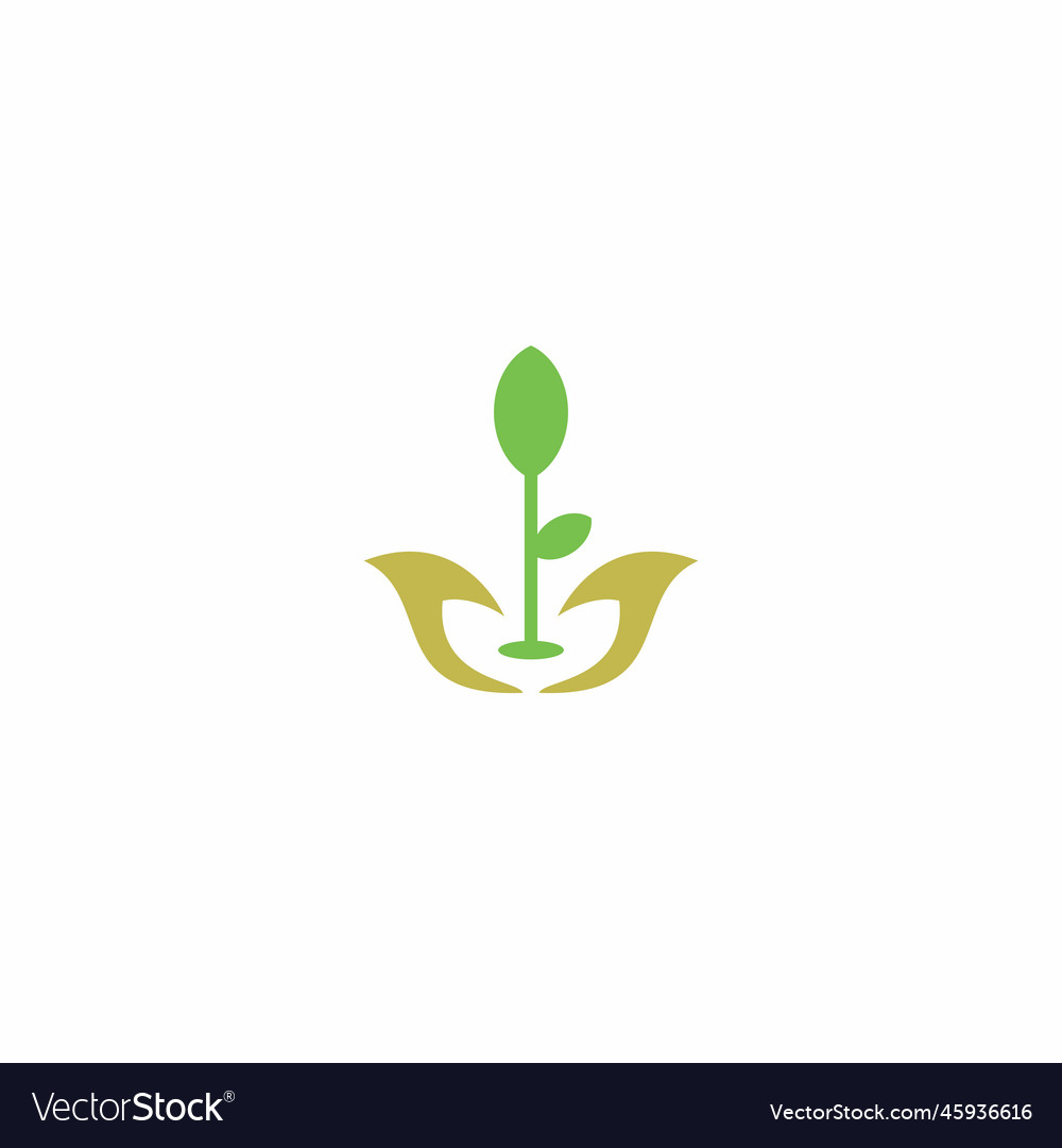 Planting tree seedlings logo