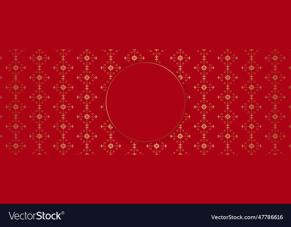 Red composition with isolated round frame