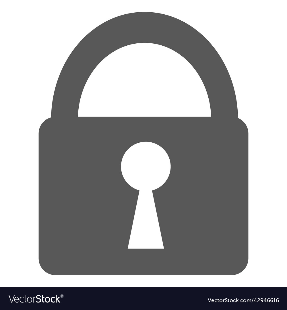 Security lock icon high quality Royalty Free Vector Image