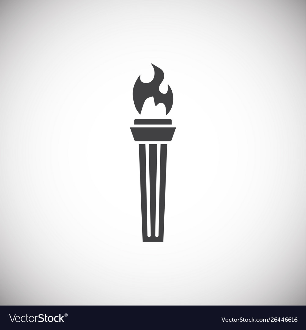 Torch icon on background for graphic and web vector image Torch icon on background for graphic and web