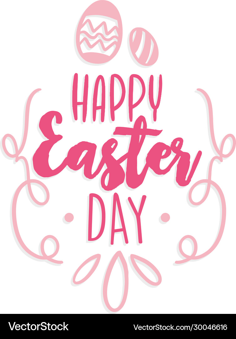 Typography happy easter Royalty Free Vector Image