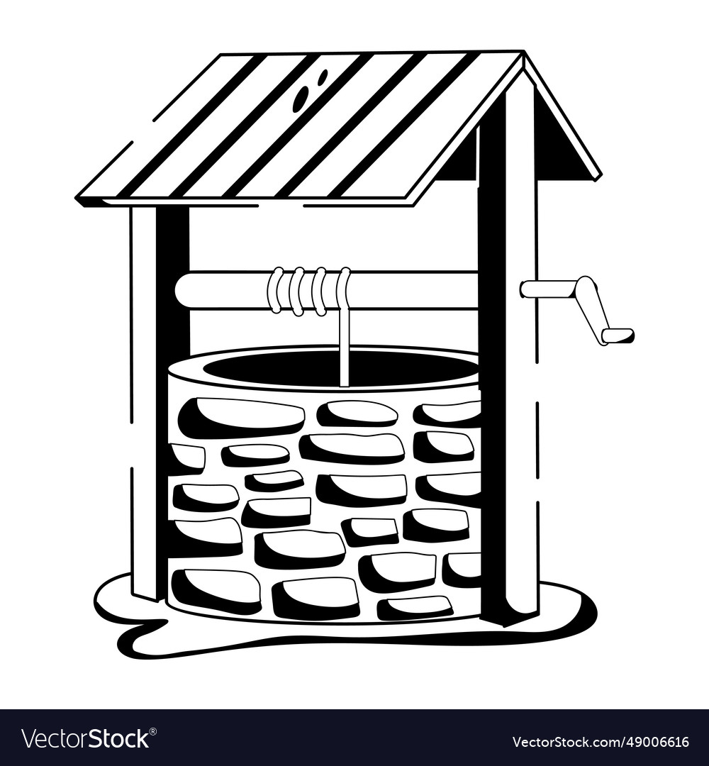 Water Well Royalty Free Vector Image Vectorstock 5859